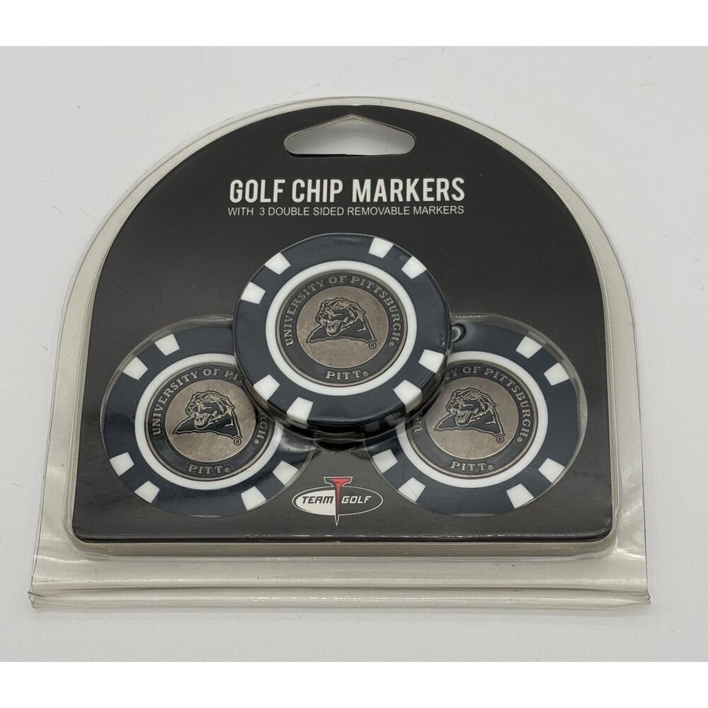 Team Golf-Pitt Panthers 3-Pack Golf Chip Markers-NIB